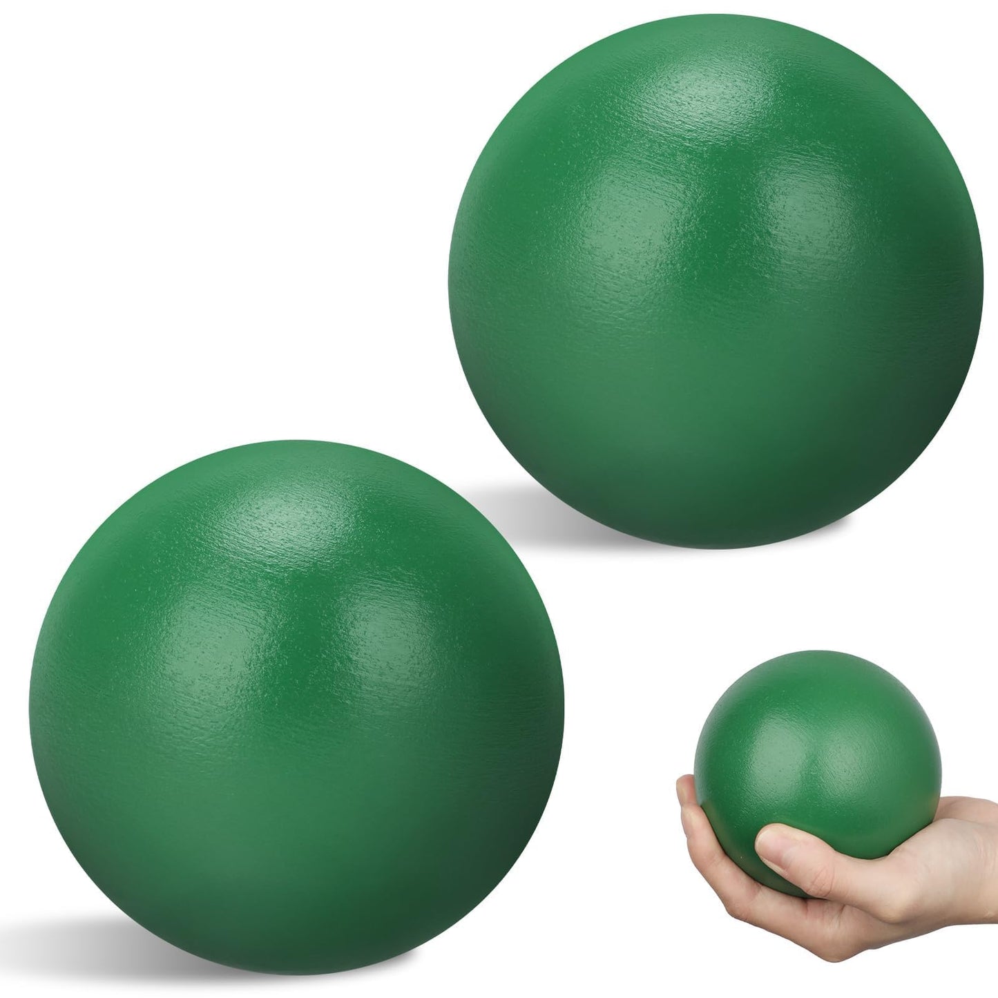 Zealor 2 Pack Iron Shot Put 8 lbs Outdoor Shot Put Ball 8lbs Track and Competition for Spring Training Practice, Green
