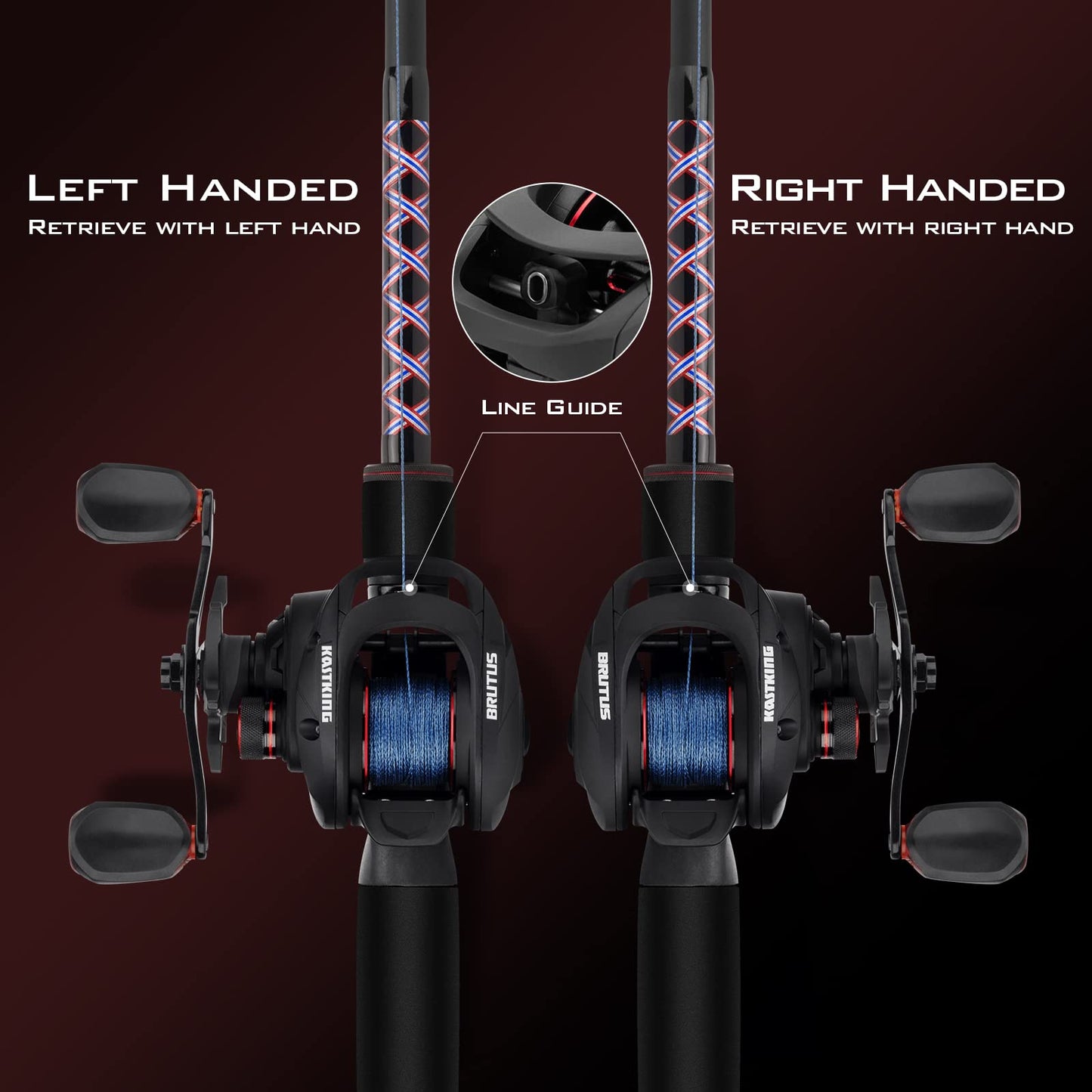 KastKing Brutus Baitcasting Fishing Reel, 7.2:1 Gear Ratio, Right Handed