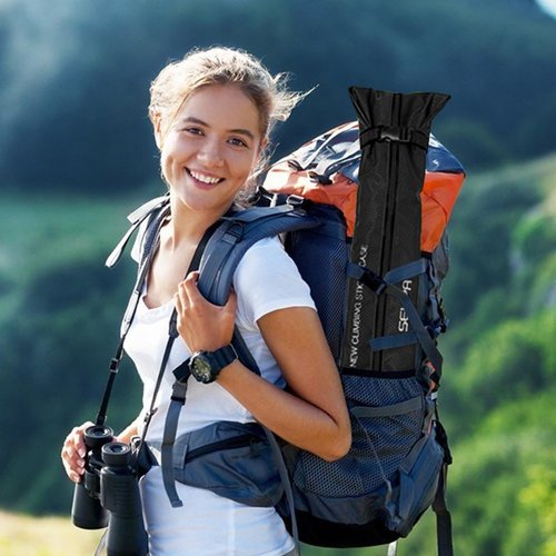 Chris.W Portable Trekking Pole Carrying Bag Storage Bag Pouch with Zipper for Walking Stick Hiking Poles Travel Case(Black)