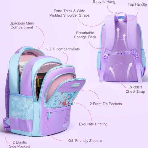 Fimibuke Kids Backpack for School Boys - 3 PCS Waterproof Teen Boy Backpack with Lunch Box & Pencil Pouch Set, School Bag Bookbag Daypack for Kindergarten Elementary Middle School, Age 5+(Dinosaur)