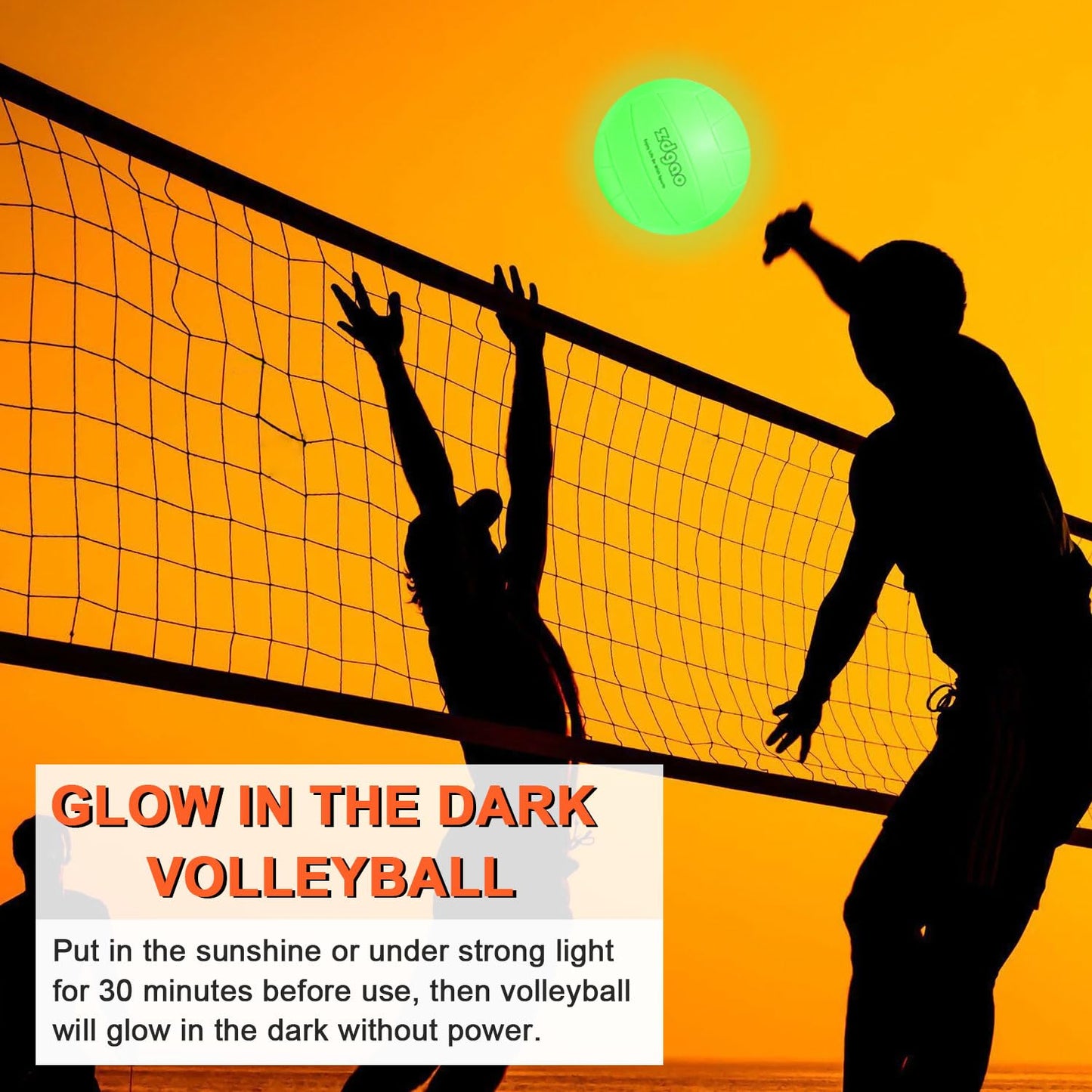 12FT Portable Volleyball Training Net for Hitting or Serving Drills, Outdoor & Indoor Freestanding Volleyball Practice Net with Height Adjustable, Glow in Dark Ball, Carry Bag