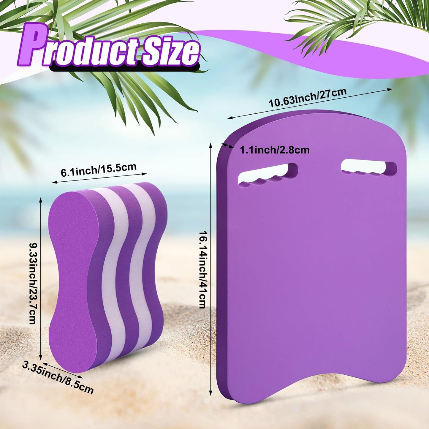 2 Pcs Swimming Kickboard Pull Buoy Set Training Aid Float Pull Buoy Leg Float Swimming Training Equipment Accessories for Hand Leg Adults Children Beginners Exercise Fitness