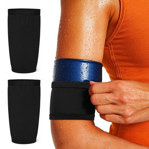 Hpmjz 2 pcs Women's Arm Trimmers Slimming Arms Sleeves Sport Arm Shapers Sweat Bands Compression Wrap Belt Helps Upper Arms Shaper for Workout Beauty Flabby Weight Loss Calories