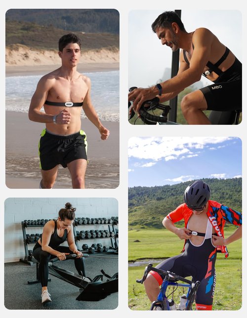 iGPSPORT HR40 Cycling Running Sensor, Chest Strap Blueooth ANT+ IPX7 Waterproof 1200H Battery Life APP Analysis