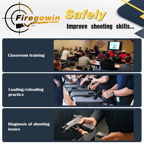 FIREGOWIN Pro 9mm Dummy Rounds – Training Snap Caps, Reusable Dry Fire Training Round with Rubber Primers (Blue 10-Pack)