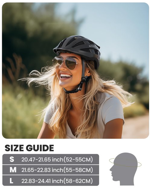 OutdoorMaster Gem II MIPS Bike Helmet with Light - Lightweight Cycling Helmet,Mountain Road Bicycle Helmet for Youth & Adult