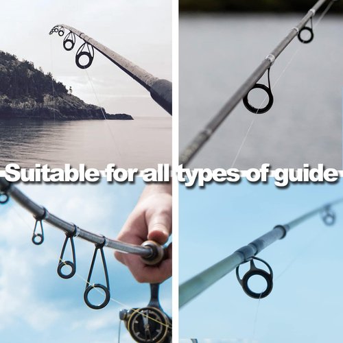 9KM DWLIFE Fishing Rod Repair Ceramic Guide Ring 28pcs Replacement Kit 14 Sizes 0.13in to 1.86in