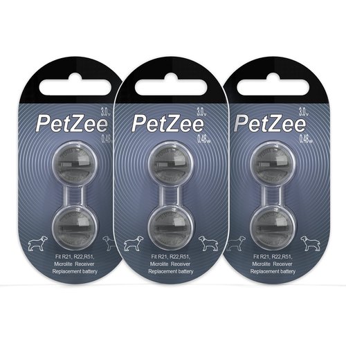 6 PCS Dog Collar Batteries Replacement for Invisible Fence Battery Capatible with R21,R22, R51 and Microlite Receiver Collar 6PK