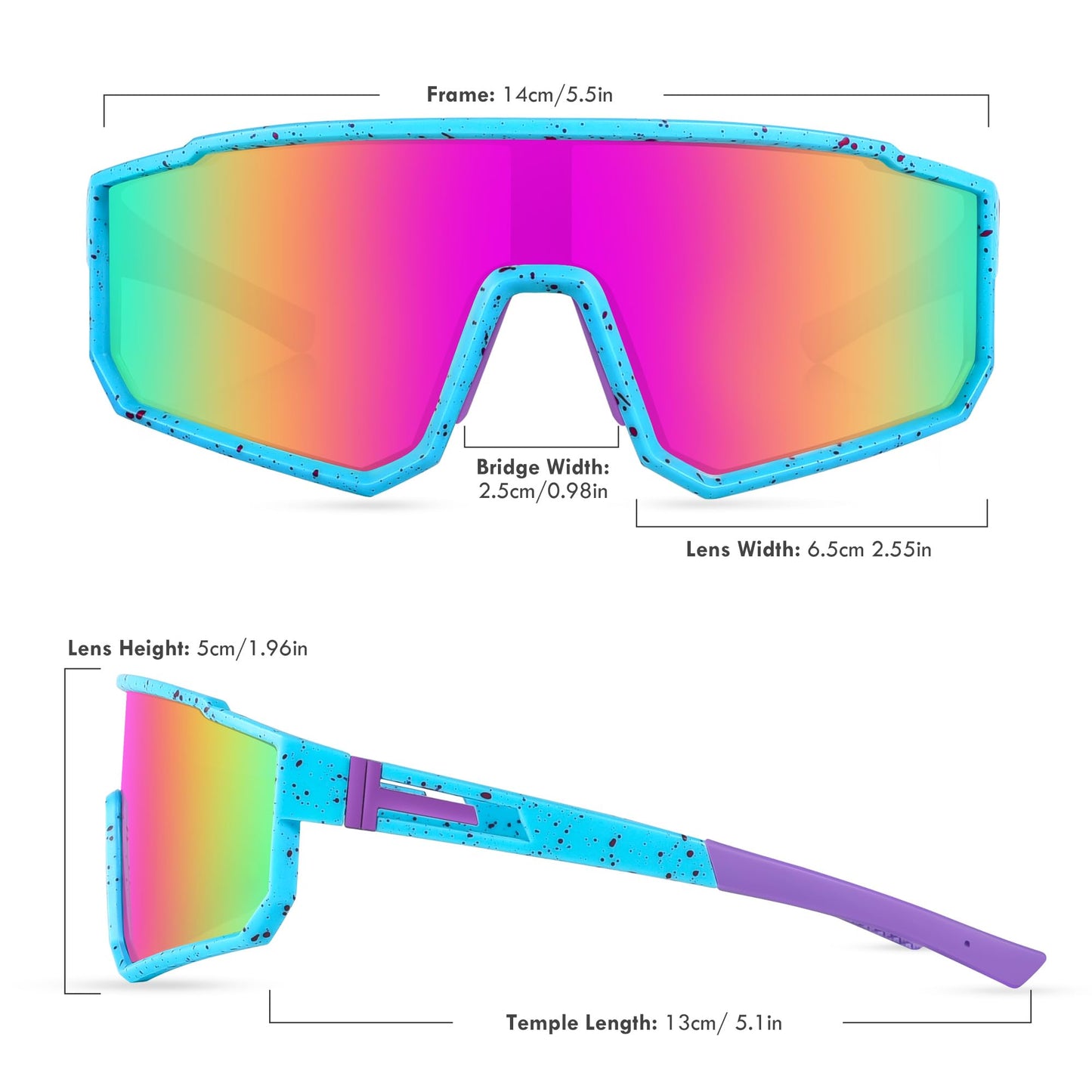 MVPTGRS 2 PackYouth Baseball Sunglasses for Boys Girls Age 8-14 TR90 Frame Kids Sport Sunglasses for Softball Cycling Baseball Golf