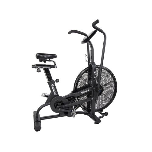 Fitvids Upright Fan Bike with Adjustable Seat and Handlebars for HIIT and Cardio Training, Black