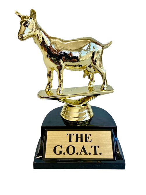 The Goat Trophy | G.O.A.T Greatest of All Time Trophy | Funny Recognition Trophy for Boss, Coworkers, Friends | Laser Engraved Appreciation Trophy. The Humble Goat!!