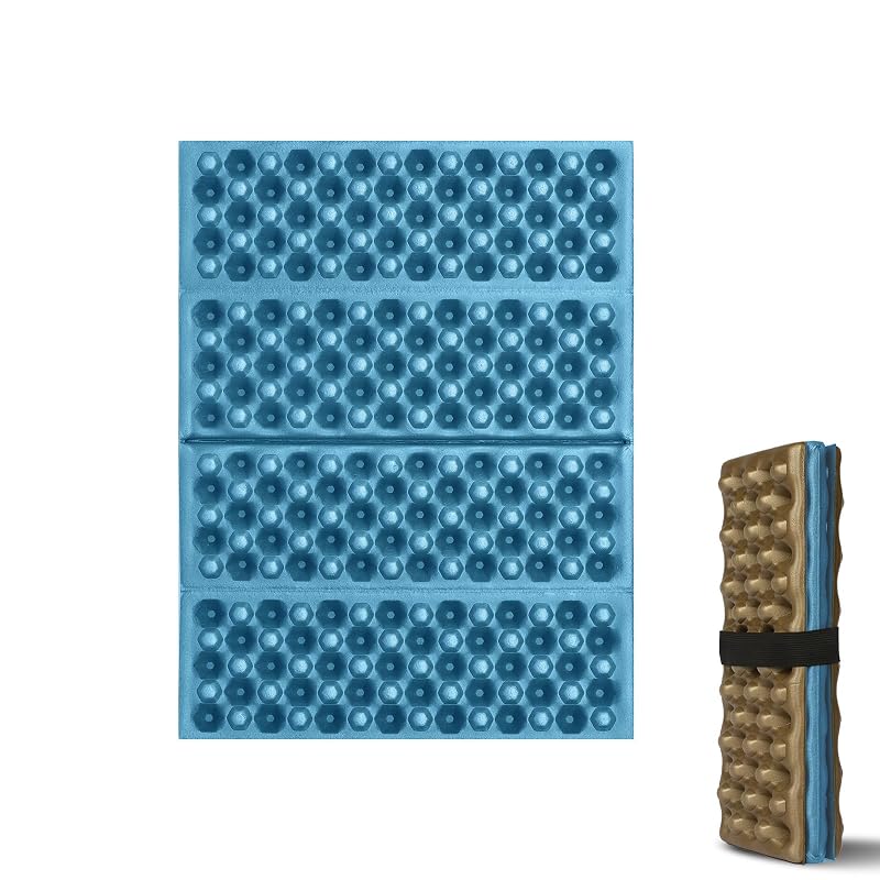 Stadium Seat Pad - Foldable IXPE Insulated Camping Cushioned Mat (Blue 1PC)