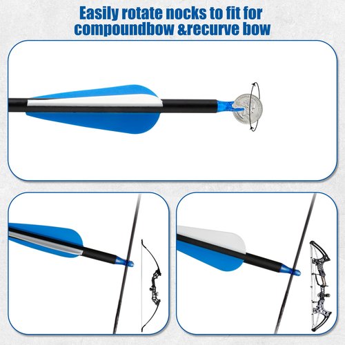 SERfawnCH 12 Carbon Arrows 6 Broadheads 30in Spine 500 Archery Hunting Target Practice Arrows for Compound Recurve Bow Removable Tips