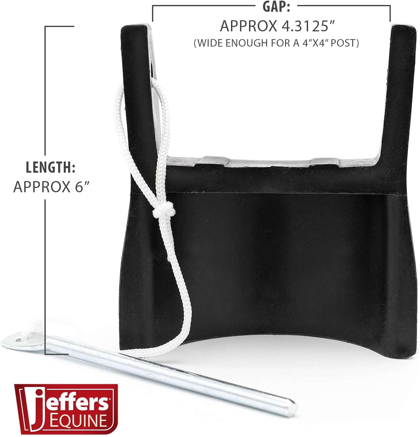 Jeffers Equine Plastic Training Jump Cups for Horses with Pins, Black – Heavy Duty Horse Jump Cups for Training, Arena Obstacles, Hunter Jumper, Equestrian Equipment, Riding Accessories, Pair, 2 Pack