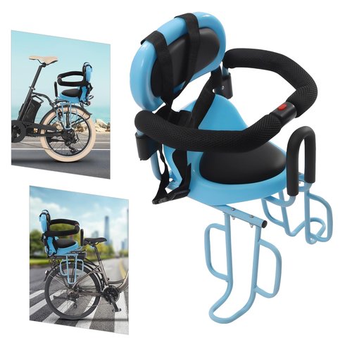 Mlonausz Child Safety Bike Seat w/Backrest for Kids Bike Saddle Seats Rack Rest Cushion