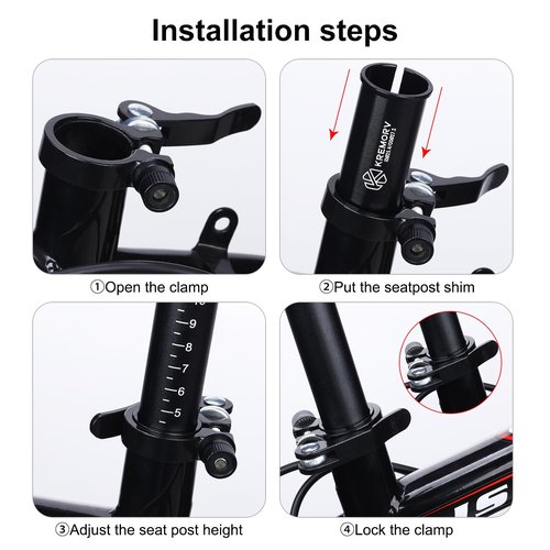 KREMORV Bike Seat Post Shim Bicycle Seat Post Tube Adapter Aluminum Alloy Seatpost Reducing Sleeve for Mountain Bike Road Bike MTB BMX