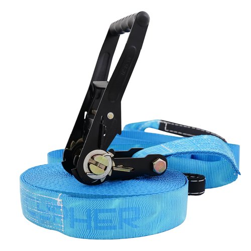Cypher Slackline Starter Kit, 2 Inch Wide Webbing, 82 ft / 25 m Length with Ergonomic Retchet, Tree Protection and Padded Ratchet Covers (449688, 25 Meters)