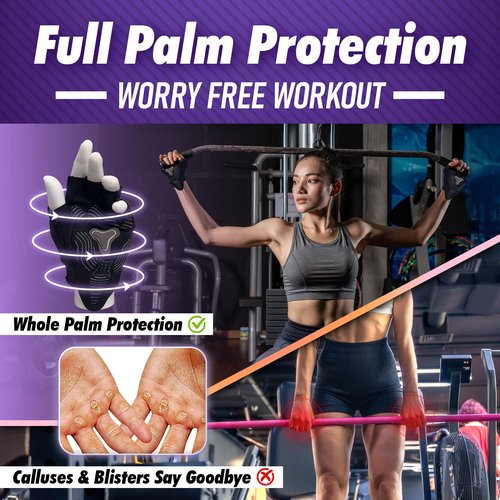 KSDD Shock Pro Weight Lifting Gloves for Men & Women – Breathable Gym Workout Gloves with Foam-Padded Grip for Weightlifting, Cycling, Riding, Climbing – Lightweight Durable Design