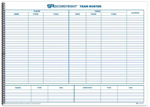 Score It Right Side By Side Baseball/Softball Scorebook – Premium Score Keeping Book – 16 Player - 30 Game Scorebook with Pitch Count, Individual Player Stats, Batting Average Chart - 11.5" x 16"