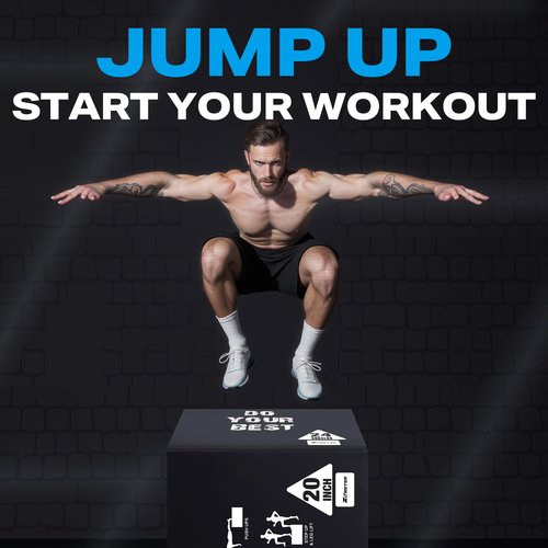 Zoomster 3-in-1 Foam Plyometric Jump Box for Home Gym Jump Training, HIIT, MMA, Weighted Stepup, Push Press and Strength Training (20 X 24 X 30inch / 16lbs)