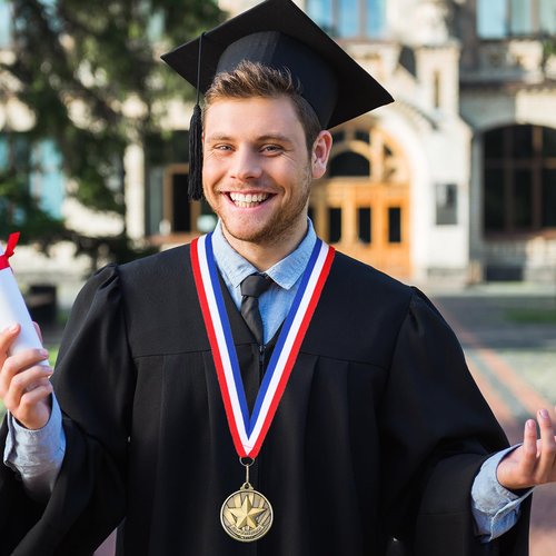 Quelay 30 Pcs 2'' Gold Medals for Awards Winner Bulk with Neck Ribbons Metal Trophy Award Prize Gift for Kids Students Adults School Graduation Participation Competitions(Star Performer)