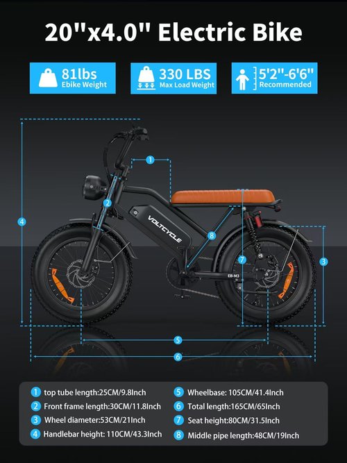Electric Bike for Adults, 48V 18.2AH Electric Motorcycle Long Seat Electric Bicycle Full Suspension 20" Fat Tire Ebike Max 28MPH& 30-60 Miles All Terrain E-Bike for Mountains, Sand, Road (48V 750W)