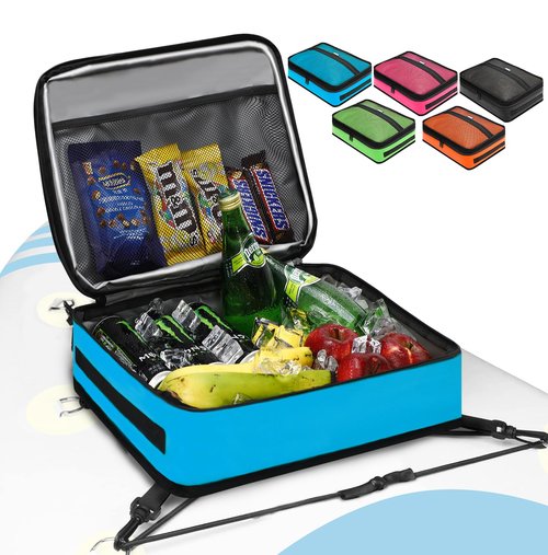 Paddle Board Cooler Bag, WITSTEP Waterproof Surf Sup Deck Cooler Bag Insulated Leakproof 10 Cans, Sup Paddle Board Accessories Bag for Stand Up Paddleboard and Kayak