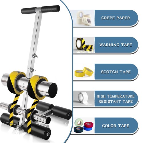 YTQHERQR Court Line Tape Machine, Tape Line Striping Machine, Floor Marking Machine, Height 27.56-32.28 inches for Tiles, Concrete, Asphalt or Driveway You Can Draw The Lines Curves Circles You Want