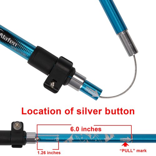A ALAFEN Lightweight Collapsible Trekking Pole - 7075 Aluminum Adjustable Walking Stick for Hiking & Travel, Foldable Quick-Lock Design, Single Pole for Adults & Seniors