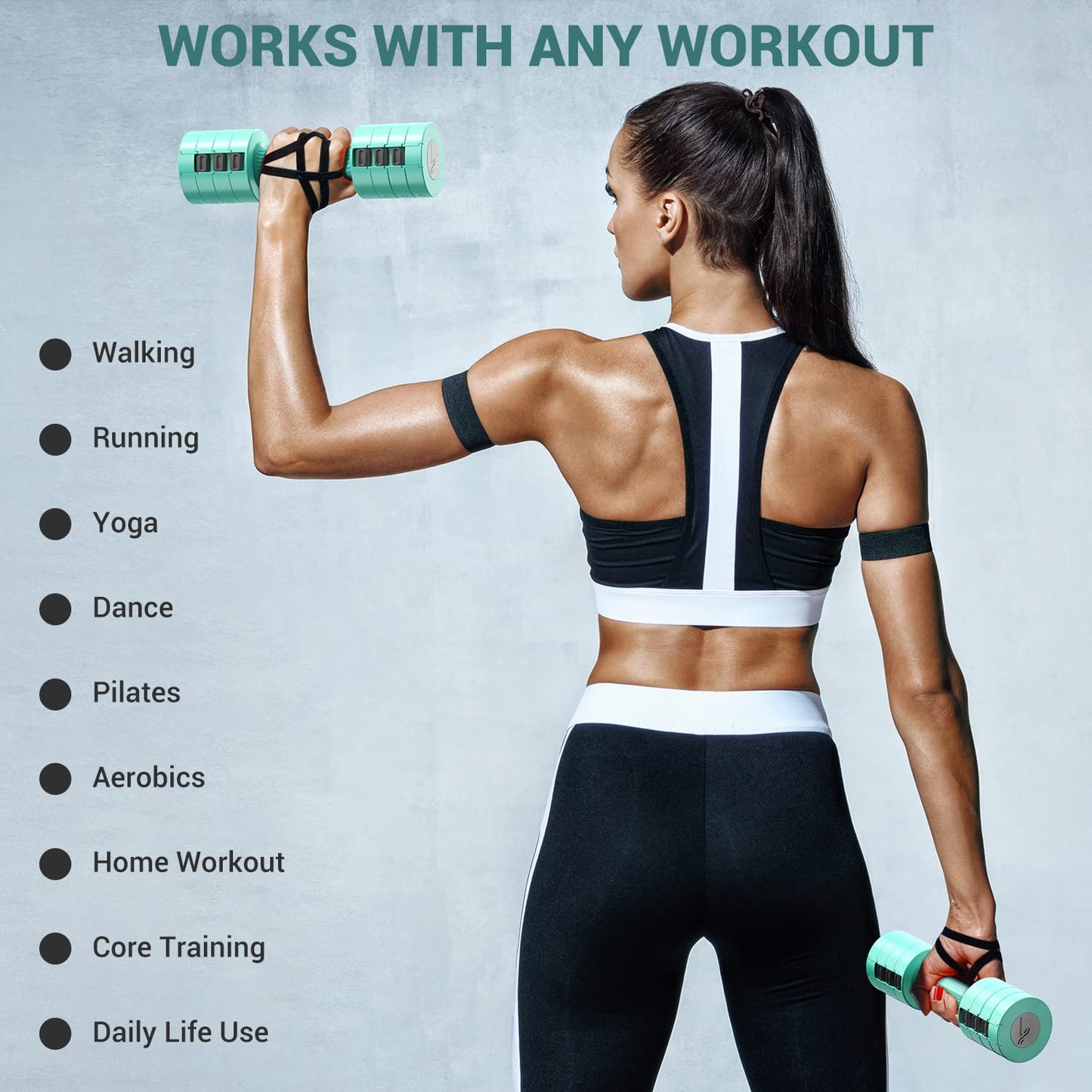Adjustable Dumbbells Hand Weights Set: Sportneer 1 Pair 0.9-4.5KG (0.9-2.3KG) Fast Adjust Dumbbell Weight 6 In 1 Free Weights Barbells For Women Men Home Gym Workout Exercise Strength Training