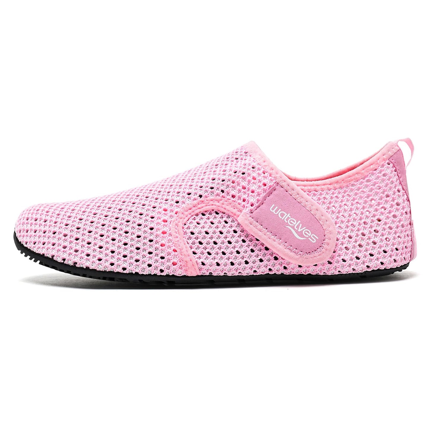 WateLves Water Shoes for Women Men Swim Beach Aqua Socks Quick Dry Barefoot House Slippers Travel Shoes with Adjustable Magic Tape for Pool Diving Boating Yoga Surf(Pink,36/37)