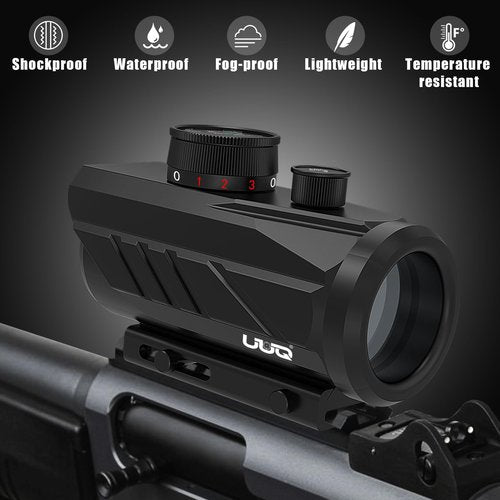 UUQ Tactical 1x30mm Reflex Green/Red/Blue 3 MOA Dot Sight with Dichroic Multi-Layer Coating, High Light Transmission Optic Lens, Dual Wide Rifle Scope,Fits 11/20mm Rail Mount