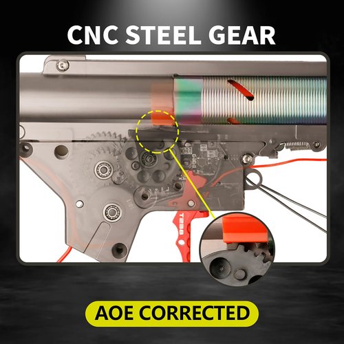 T238 Airsoft Spiral Gear Set - AEG V2 V3 Gearbox Upgrade Kit (18:1) for M4/AK/MP5/G36/P90-40Cr CNC Machined