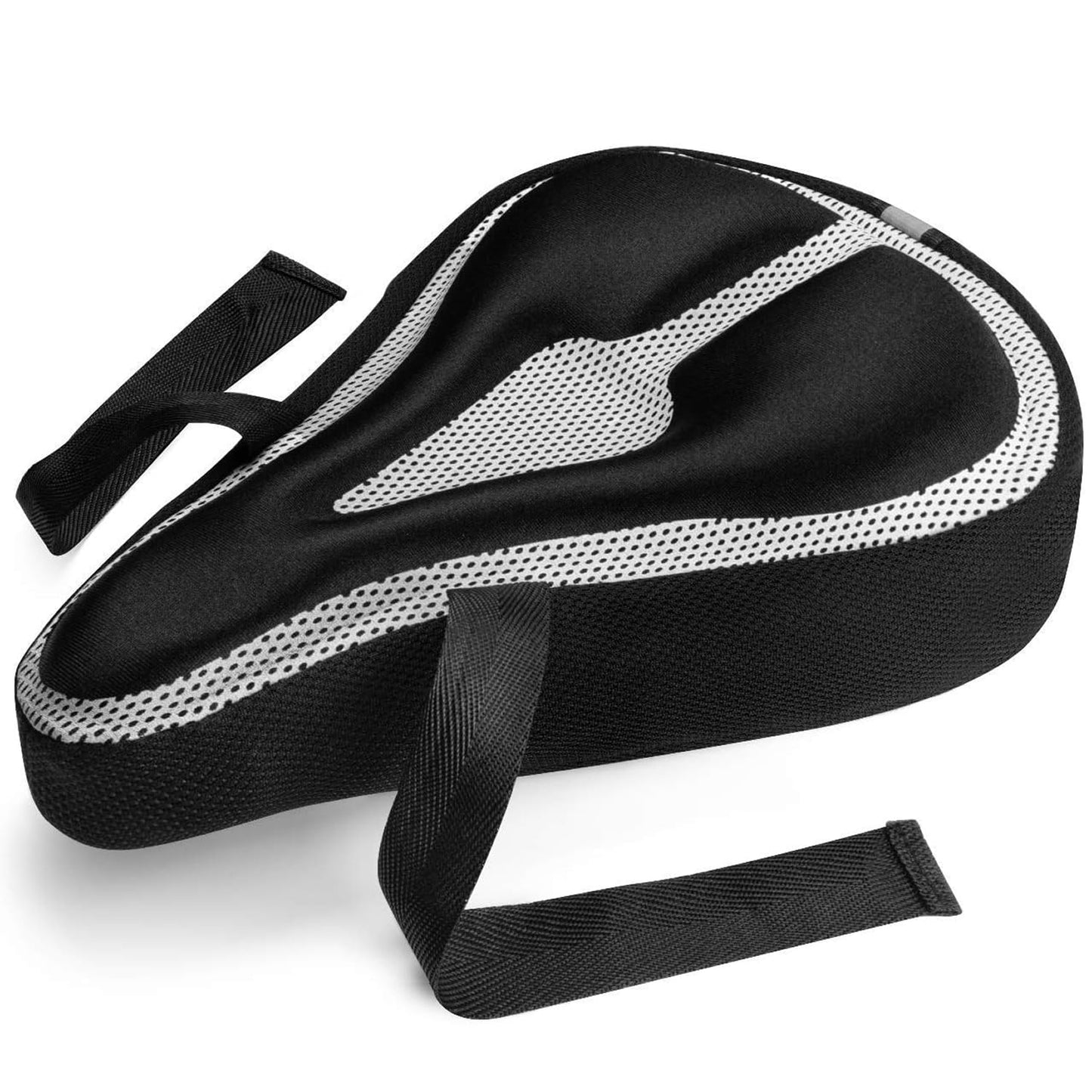 Roam Bike Seat Cushion - Padded Comfort Gel Bicycle Cover, Compatible with Peloton, Mountain, Road, Cruiser, Exercise, Spin, or Stationary Bikes - Saddle Cover for Adult Men & Women