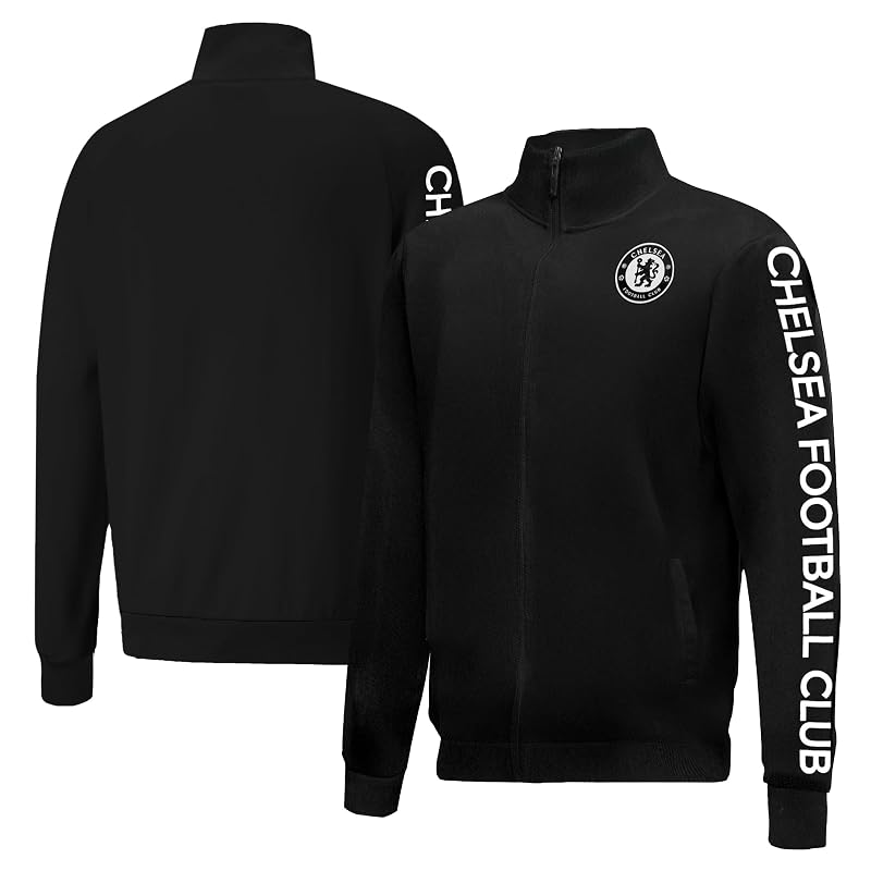 Chelsea FC Track Jacket - Officially Licensed Unisex - 78tj_black Large