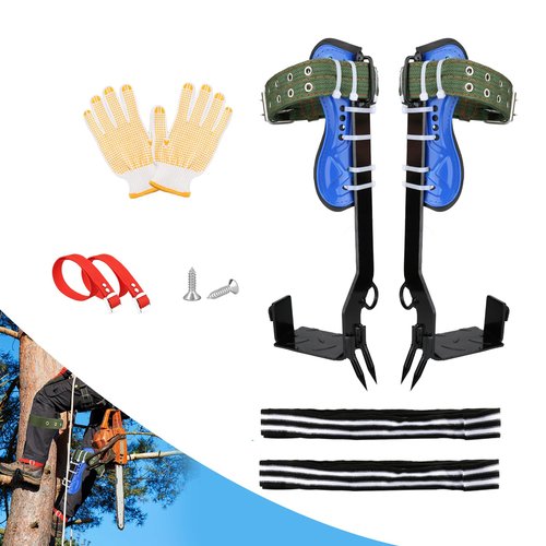 Seprochoo Tree Climbing Gear Climbing Spikes Climbing Gear and Equipment Palm Tree Climbing Harnesses for Logging Hunting Observation Fruit Picking Espuelas Para Subir Arboles (Regular Foot Set)