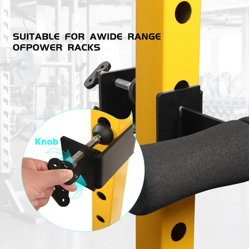 Nordic Curl Squat Rack Attachment: Leg Extension Attachment for Nordic Hamstring Curl, Sit-ups, Bulgarian Split Squat & Ab Workout for Gym Home