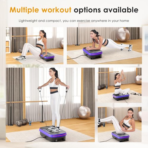 SogesHome Vibration Plate Exercise Machine 400LBS Vibrating Platform Lymphatic Drainage Machine Shaking Whole Body Shaker Vibrate Stand for Home Gym Workout Fat Burner for Women Men Weight Loss