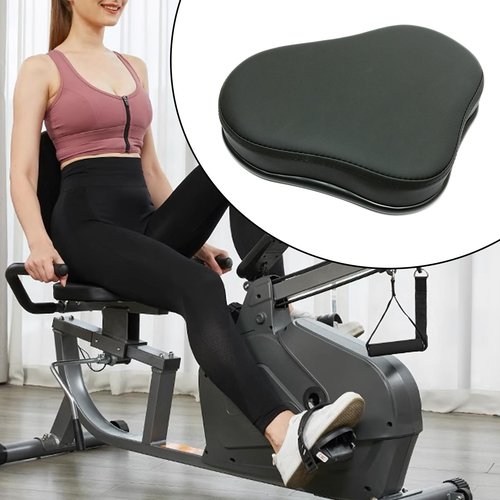Vaveren Rowing Machine Seat Cushion Rower Seat Pad Versatile Soft PU Leather Replacement for Recumbent Stationary Bike Workout Indoor