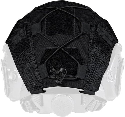 Tactical Helmet Cover Airsoft Helmet Cover for Fast Helmet Paintball Games Military Size M/L (Black)