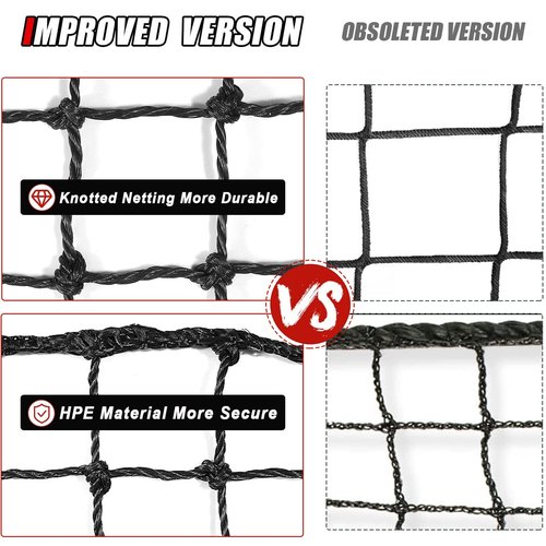 AOLIGEIJS Baseball Softball Backstop Nets,Sports Net,Sports Netting Barrier,Sports Netting for Backyard,Twisted Knotted PE Net