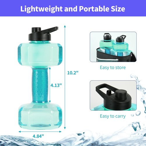 Fstcrt Water Weights for Pool Exercise Set of 2, Aquatic Exercise Dumbbells with Non-Slip Handle, PE Materials Water Dumbbell Aerobics for Water Aerobics Weight Loss (Green)