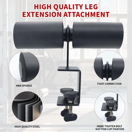 Nordic Hamstring Curl Squat Rack Attachment for Power Rack, Sit Up Bar Foot Holder for Ultimate Home Gym Experience Split Squat Core Workout for Hamstring Curl Sit Up