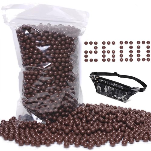 Timbocca Slingshot Ammo 3/8 Inch, 2600g Biodegradable Clay Sling Shot Ammo Ball, Come with Ammo Pouch