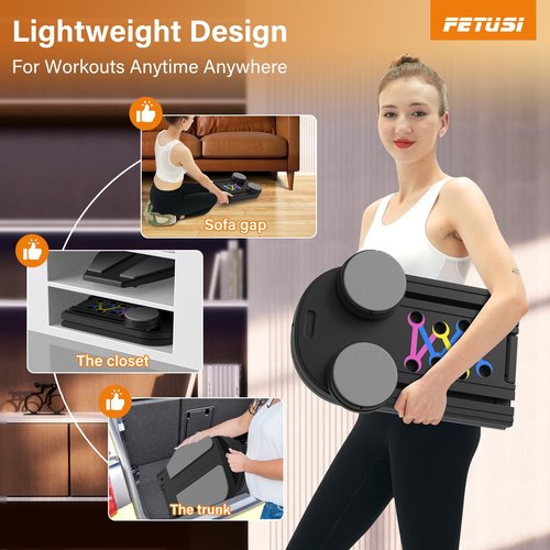 Pilates Board,Foldable Pilates Reformer Sets with Timer,Multifunctional Abdominal Pilates Board for Home Workout Equipment,Portable Ab Board Trainer Pilates Exercise Machine, Pilates Board for Women