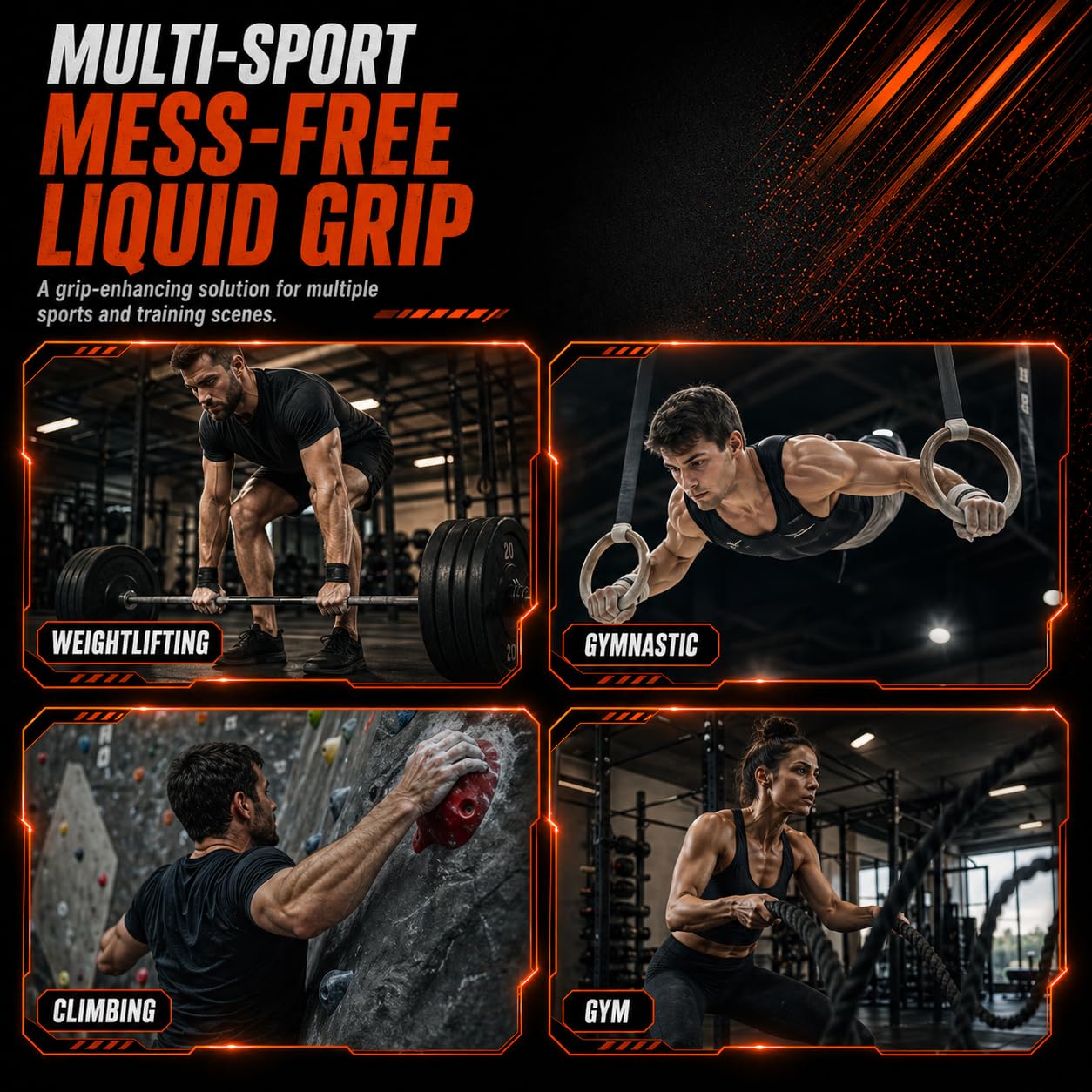 DYNAMICCOMBO Liquid Chalk for Weight Lifting & Gym Workouts, 4 oz