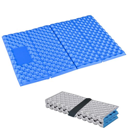 Colefunmit Ultralight Foam Sit Pad, Foldable Waterproof Z Hiking Sitting Pad Insulated Stadium Seat Cushion with Strap for Camping Stadium Outdoor Picnic (Blue)