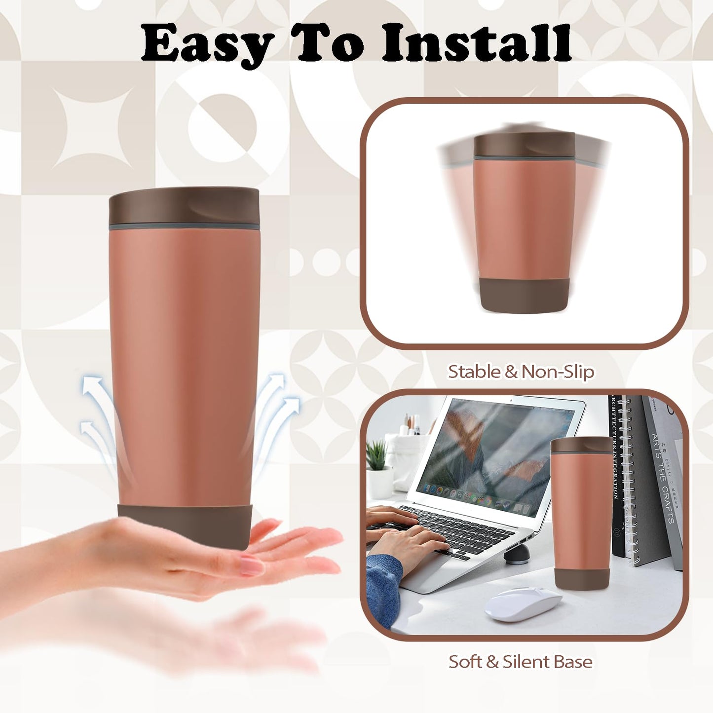 Kaitiaki 2Pcs Silicone Boot for Owala SmoothSip Slider Coffee Tumbler 20oz 12oz, Anti-Slip Sleeve for Travel Coffee Mug, Protective Accessories for Owala BPA Free (Cozy Cocoa)