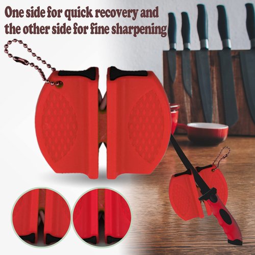 HOWORR Fishing Fillet Knife Set, 7 Inches Professional Stainless Steel Blade Filet Knife for Fish, with Sharpener and Cutting Resistant Gloves, Fishing Gear, Fishing Tool Set, Red