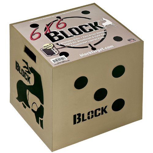 Field Logic Block 6-Sided Arrow Archery Target with Polyfusion Technology, Black, 18 x 18 x 16 (B56700)
